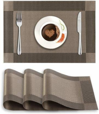 Dakshya Industries Rectangular Pack of 4 Table Placemat(Multicolor, PVC)