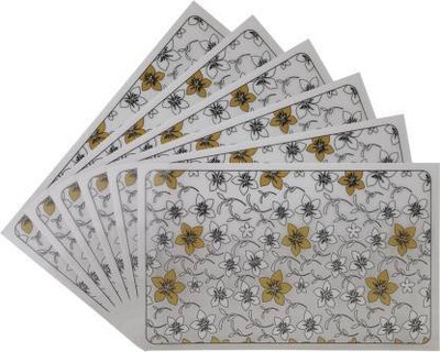 Dakshya Industries Rectangular Pack of 6 Table Placemat(Multicolor, PVC)