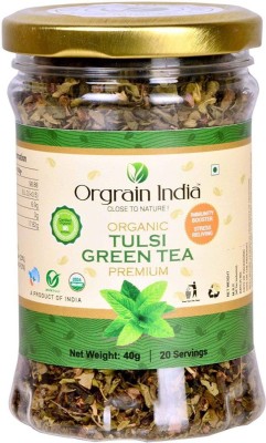 Orgrain India USDA Certified Organic Green Tea Plastic Bottle(40 g)