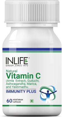 INLIFE Immunity Plus Supplement -60 Vegetarian Capsules (1 Pack) (60 No)(60 No)