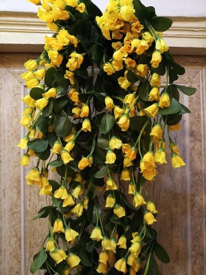 well art gallery Roll over image to zoom in Well Art Gallery Artificial Rose Flower Hanging for Home Office Wedding Temple Special Occasion Decoration (Size:-60*20*10) (yellow) Yellow Rose Artificial Flower(20 cm, Pack of 1, Garlands)