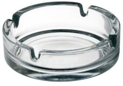 Mando Shop Clear Glass Ashtray(Pack of 1)