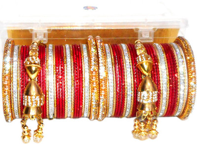 RENOY Metal Zircon Bangle Set(Pack of 58)