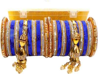 RENOY Metal Zircon Bangle Set(Pack of 58)