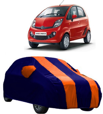 AutoCover Car Cover For Tata Nano Genx (With Mirror Pockets)(Orange, Blue)