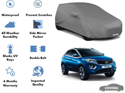 Coverit Car Cover For Tata Nexon (With Mirror Pockets)(Grey)