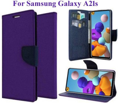 Carnage Flip Cover for Samsung Galaxy A21s(Purple, Cases with Holder, Pack of: 1)