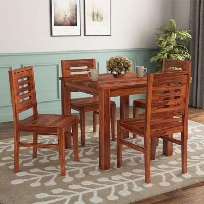 OREKAHOME Solid Wood 4 Seater Dining Set(Finish Color -Honey Finish, DIY(Do-It-Yourself))