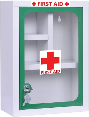 Plantex Platinum Big Size Emergency First Aid Kit Box/Emergency Medical Box/First Aid Box for Home-School-Office/Wall Mountable-Multi Compartments(Green & White) First Aid Kit(Home, Sports and Fitness, Workplace)