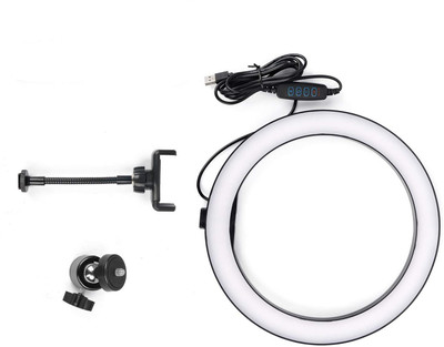 BUY SURETY High Quality Video Ring Light 26 cm for Photography, Video Shooting, Streaming, Upgraded Dimmable Camera Ring Light Compatible with Android and iOS Devices Big LED Ring Light For Camera Smartphone To Capture Photo Flash Photography Led Selfie Light For Photo Studio Youtube Make Up Camera 