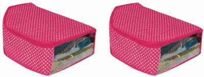 Sunesh Creation (36 X 27 X 13) cm White Polka Dots Print Red Blouse Cover Bag with Zip Closure for Storage and Gift Purpose(Red)