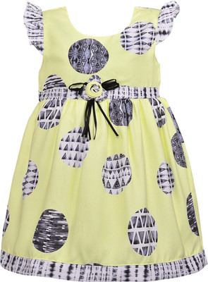 Wishkaro Midi/Knee Length Casual Dress(Yellow, Sleeveless)