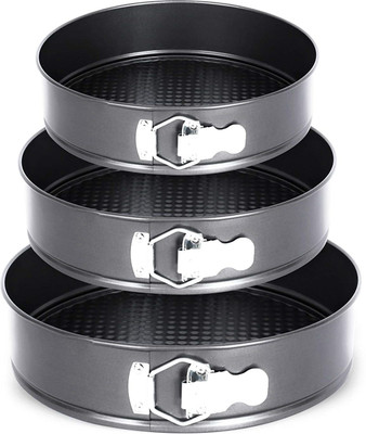 JRAJ INTERNATOINAL Aluminium Cake Mould 3(Pack of 3)