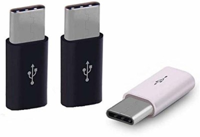SYGA USB Type C, Micro USB OTG Adapter(Pack of 3)
