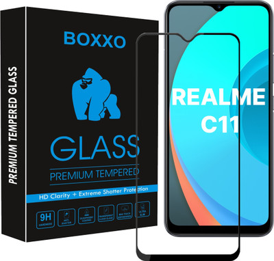 Boxxo Edge To Edge Tempered Glass for Realme C11(Pack of 1)
