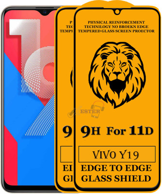 Xester Edge To Edge Tempered Glass for Vivo Y19(Pack of 2)