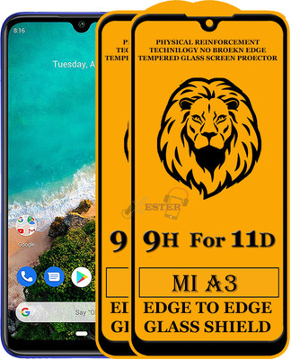 Xester Edge To Edge Tempered Glass for Mi A3(Pack of 2)