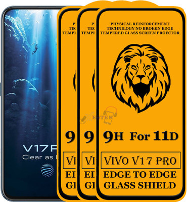 Xester Edge To Edge Tempered Glass for Vivo V17 Pro(Pack of 3)
