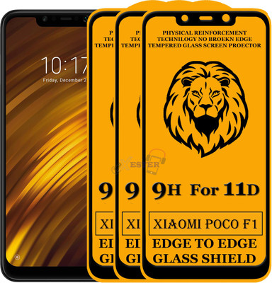 Xester Edge To Edge Tempered Glass for POCO F1(Pack of 3)