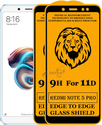 Xester Edge To Edge Tempered Glass for Mi Redmi Note 5 Pro(Pack of 2)
