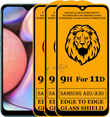 Xester Edge To Edge Tempered Glass for Samsung Galaxy A20(Pack of 3)