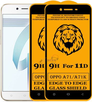 Xester Edge To Edge Tempered Glass for Oppo A71(Pack of 2)