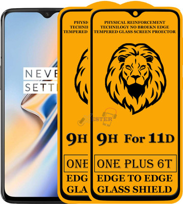 FIVE-O Edge To Edge Tempered Glass for OnePlus 6T(Pack of 2)
