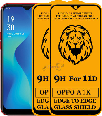 Xester Edge To Edge Tempered Glass for Oppo A1k(Pack of 2)