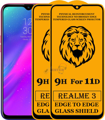 Xester Edge To Edge Tempered Glass for Realme 3, Realme 3i, Vivo Y93(Pack of 2)