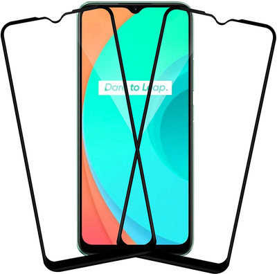 TINGTONG Edge To Edge Tempered Glass for Realme C11(Pack of 2)