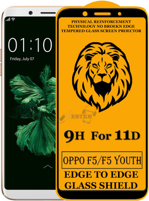 Xester Edge To Edge Tempered Glass for Oppo F5(Pack of 1)
