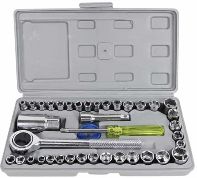 UZAN 40 in 1 Wrench Tool Kit & Screwdriver And Socket Set Socket Wrench Sleeve Suit Hardware Auto Car Repair Tools Wrenches Set,tool kit set for home use Socket Set(Pack of 1)