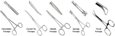 Forgesy set of 5 pcs of surgical forceps Utility Forceps