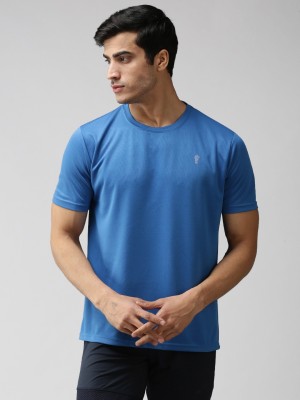 EPPE Solid Men Round Neck Blue T-Shirt