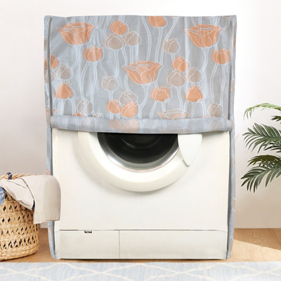 E-Retailer Front Loading Washing Machine  Cover(Width: 58 cm, Orange, Grey)