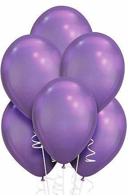 Hippity Hop Solid Metallic Shiny Finish Balloons For Birthday, Anniversary, Baby Shower, Welcome Baby, Weddings, Engagement, Party Celebrations, Theme Party ( Purple ) - Pack Of 25 Balloon(Purple, Pack of 25)