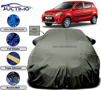 AUCTIMO Car Cover For Maruti Suzuki Alto 800 (With Mirror Pockets)(Green)