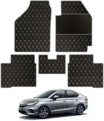 elegant Leatherite Standard Mat For  Honda New City(Black, White)