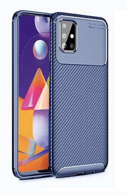 KloutCase Back Cover for SAMSUNG GALAXY M31S, Autofocus Cover(Blue, Grip Case, Silicon, Pack of: 1)