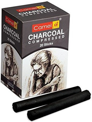 Camlin Compressed Charcoal DARK Stick(Pack of 20)