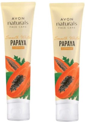 AVON Natural Papaya Whitening Cleanser 100g Each (Set of 2) Face Wash(200 g)