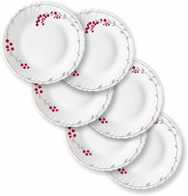 BOROSIL Pack of 6 Opalware Dinner Set(White, Microwave Safe)