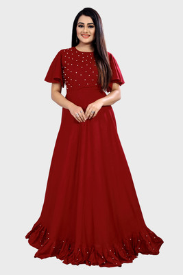 ZARA COLLECTON Anarkali Gown(Maroon)