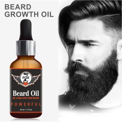 7 FOX Powerful Beard Growth Oil For Fast Growth. strong and healthy, Patchy beard-30ml Hair Oil(30 ml)