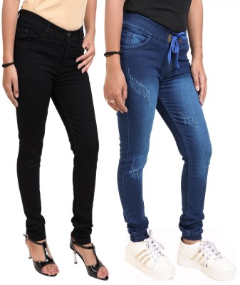 SWWAG Slim Women Multicolor Jeans(Pack of 2)