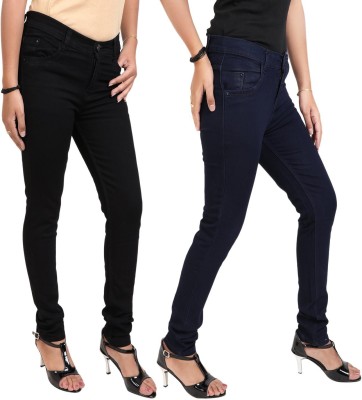 SWWAG Slim Women Blue Jeans(Pack of 2)