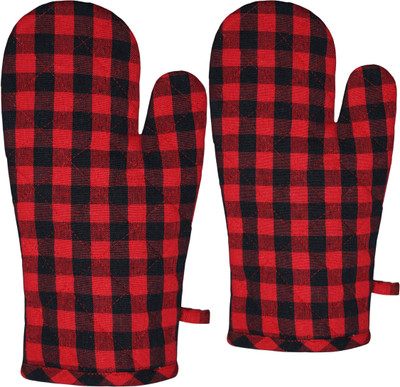 Raksha Red Cotton Kitchen Linen Set(Pack of 2)