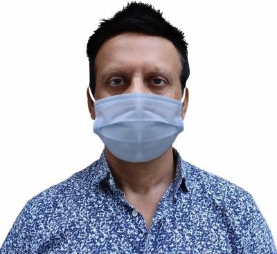Zureni 3 Ply Non Surgical Disposable Face Mask 25 GSM Unisex Nose Mouth Protection Cover with Non-woven Fabric for Women & Men ZN0011 Surgical Mask(Free Size, Pack of 75, 3 Ply)
