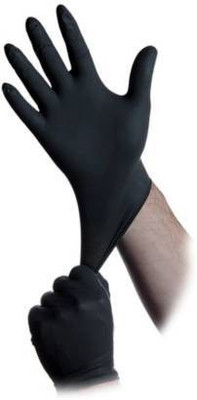 Mercon Disposable Large Black Nitrile Examination Gloves (Pack of 20) Nitrile Surgical Gloves(Pack of 20)