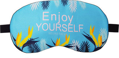 Jenna Silk Enjoy Blue Sleeping Eye Mask for Insomnia, Meditation, Puffy Eyes and Dark Circles Eye Shade(Blue, Yellow)
